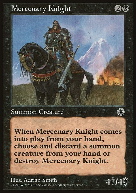 Mercenary Knight, Portal #99, Magic: The Gathering card