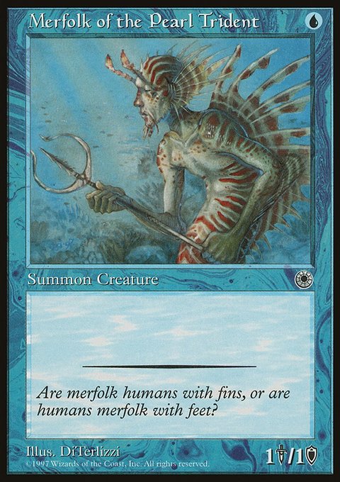 Merfolk of the Pearl Trident, Portal #60, Magic: The Gathering card