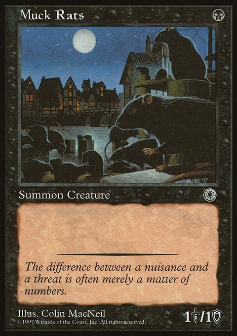 Muck Rats, Portal #102, Magic: The Gathering card