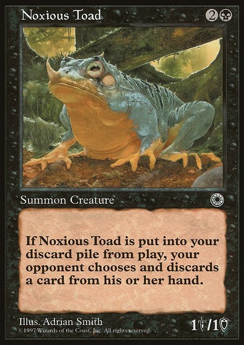 Noxious Toad, Portal #104, Magic: The Gathering card