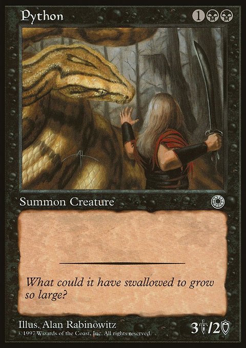 Python, Portal #105, Magic: The Gathering card