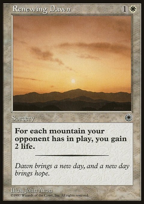 Renewing Dawn, Portal #23, Magic: The Gathering card