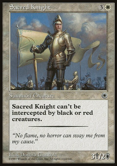 Sacred Knight, Portal #24, Magic: The Gathering card