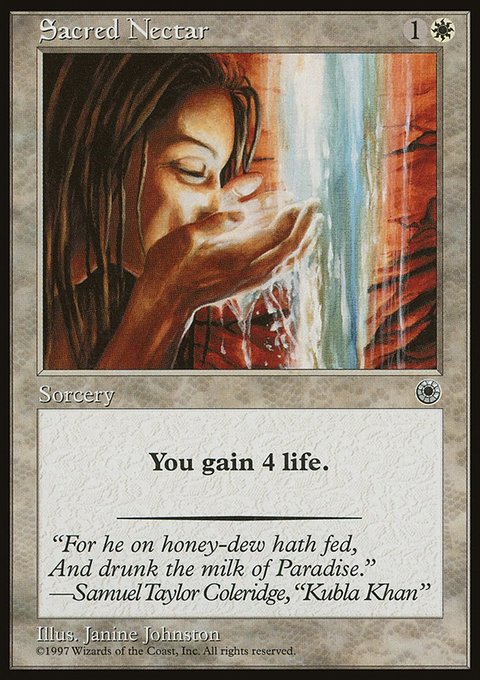 Sacred Nectar, Portal #25, Magic: The Gathering card