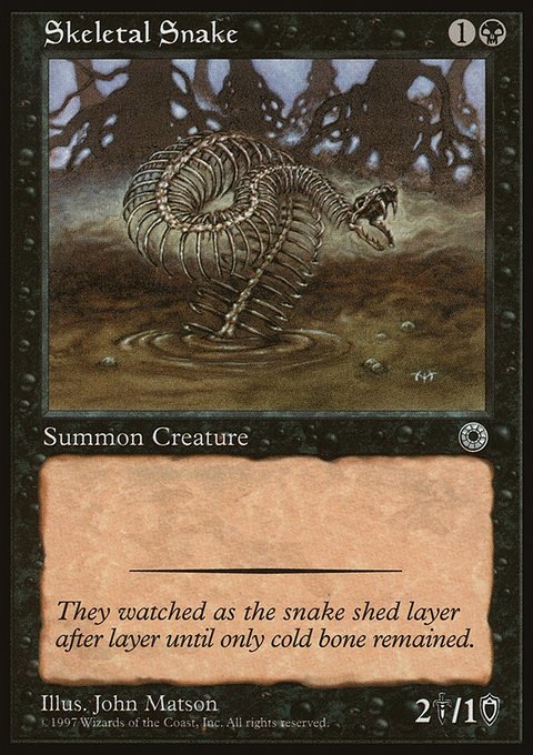 Skeletal Snake, Portal #111, Magic: The Gathering card