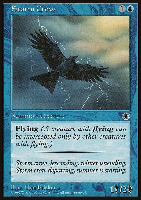 Storm Crow, Portal #69d, Magic: The Gathering card