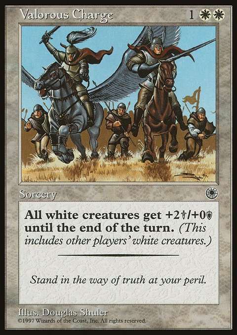 Valorous Charge, Portal #34, Magic: The Gathering card