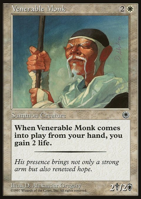 Venerable Monk, Portal #35, Magic: The Gathering card