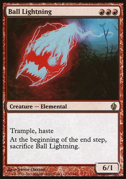 Ball Lightning, Premium Deck Series: Fire and Lightning #12, Magic: The Gathering card