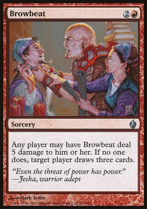 Browbeat, Premium Deck Series: Fire and Lightning #21, Magic: The Gathering card
