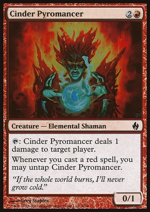 Cinder Pyromancer, Premium Deck Series: Fire and Lightning #9, Magic: The Gathering card