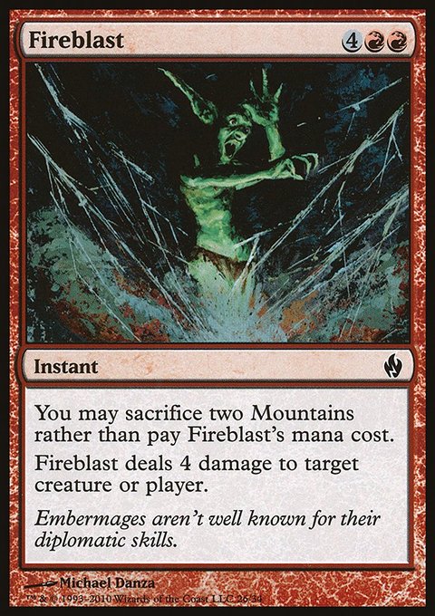 Fireblast, Premium Deck Series: Fire and Lightning #26, Magic: The Gathering card