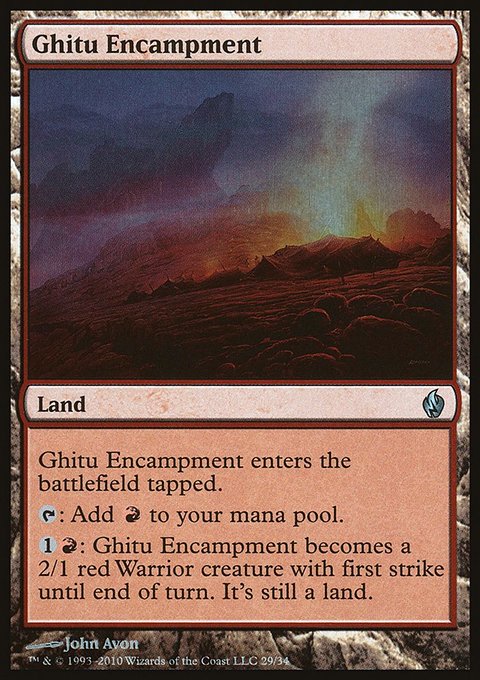 Ghitu Encampment, Premium Deck Series: Fire and Lightning #29, Magic: The Gathering card