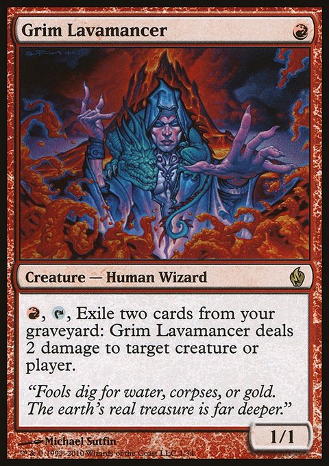 Grim Lavamancer, Premium Deck Series: Fire and Lightning #1, Magic: The Gathering card
