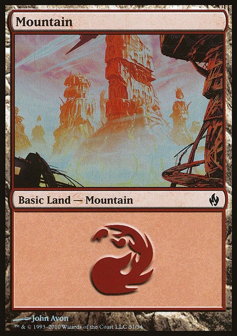 Mountain, Premium Deck Series: Fire and Lightning #31, Magic: The Gathering card