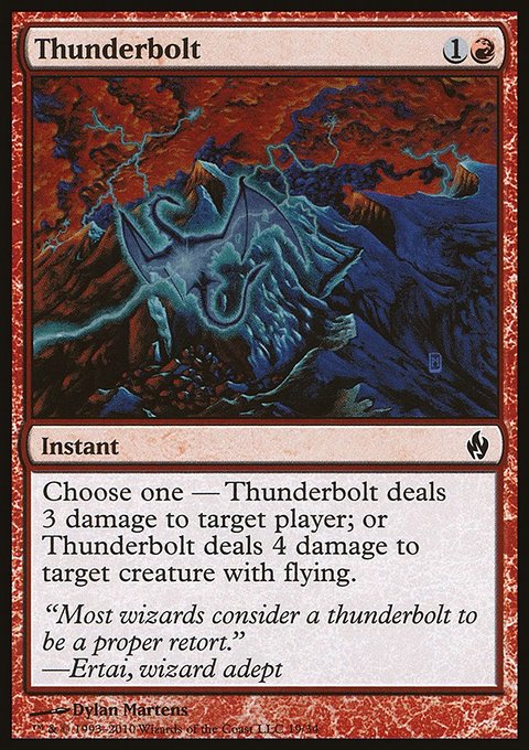 Thunderbolt, Premium Deck Series: Fire and Lightning #19, Magic: The Gathering card