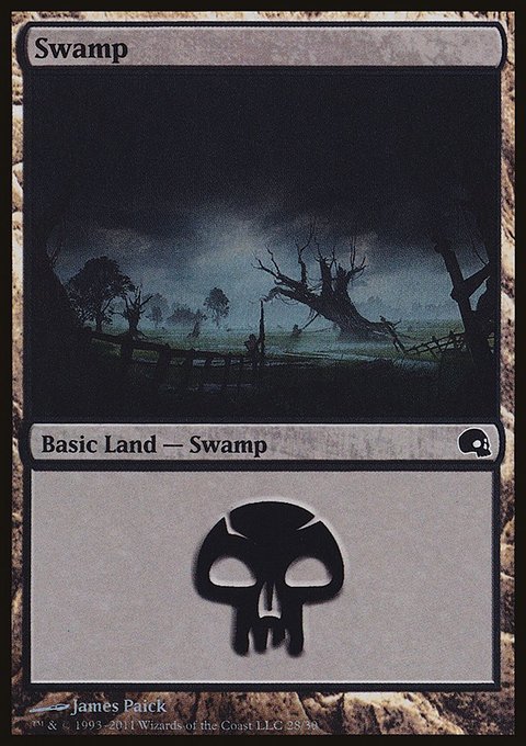 Swamp, Premium Deck Series: Graveborn #28, Magic: The Gathering card