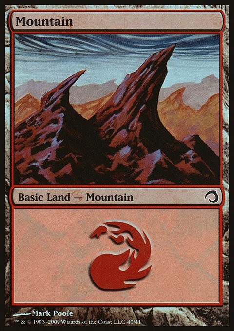 Mountain, Premium Deck Series: Slivers #40, Magic: The Gathering card