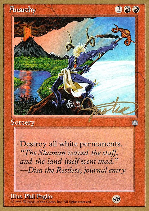 Anarchy, Pro Tour Collector Set #mj49sb, Magic: The Gathering card