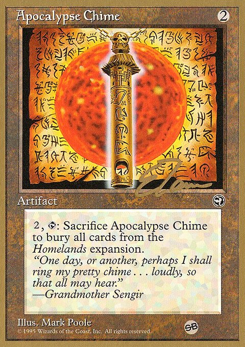 Apocalypse Chime, Pro Tour Collector Set #et101sb, Magic: The Gathering card