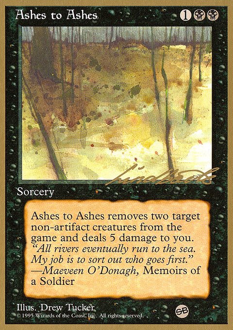 Ashes to Ashes, Pro Tour Collector Set #ll33sb, Magic: The Gathering card