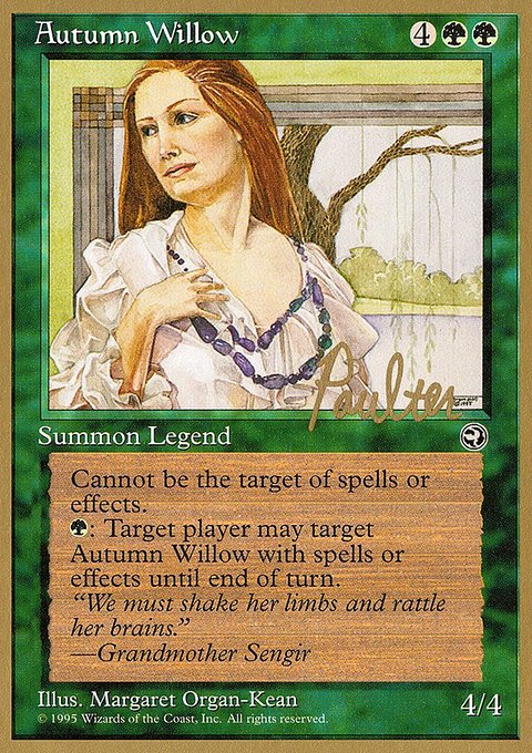 Autumn Willow, Pro Tour Collector Set #pp83, Magic: The Gathering card