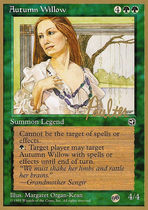 Autumn Willow, Pro Tour Collector Set #pp83sb, Magic: The Gathering card