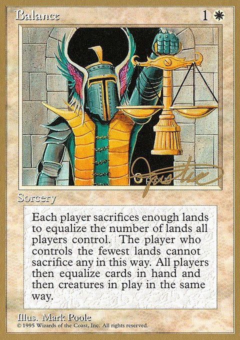 Balance, Pro Tour Collector Set #mj6, Magic: The Gathering card
