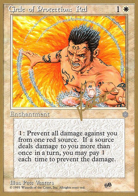 Circle of Protection: Red, Pro Tour Collector Set #bl15sb, Magic: The Gathering card