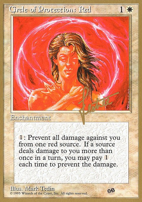 Circle of Protection: Red, Pro Tour Collector Set #bl17sb, Magic: The Gathering card