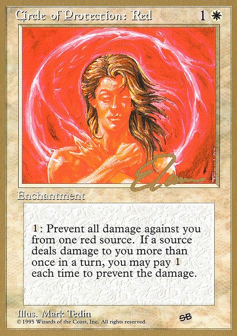 Circle of Protection: Red, Pro Tour Collector Set #et17sb, Magic: The Gathering card