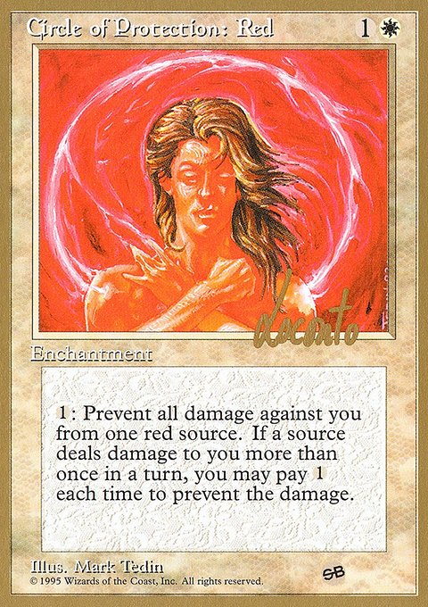 Circle of Protection: Red, Pro Tour Collector Set #ml17sb, Magic: The Gathering card