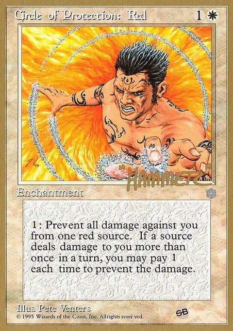 Circle of Protection: Red, Pro Tour Collector Set #shr15sb, Magic: The Gathering card