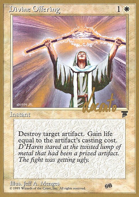 Divine Offering, Pro Tour Collector Set #ml6sb, Magic: The Gathering card