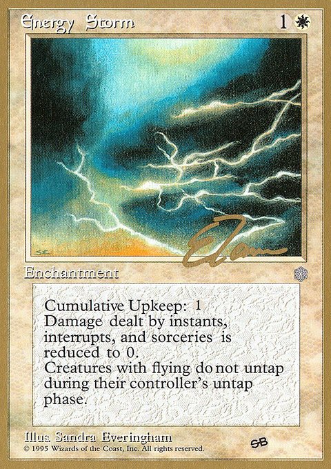 Energy Storm, Pro Tour Collector Set #et24sb, Magic: The Gathering card
