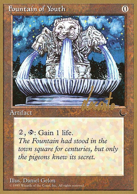 Fountain of Youth, Pro Tour Collector Set #ml98, Magic: The Gathering card