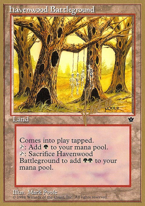 Havenwood Battleground, Pro Tour Collector Set #bl96, Magic: The Gathering card