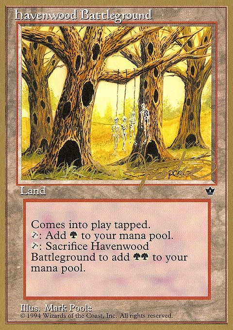 Havenwood Battleground, Pro Tour Collector Set #mj96, Magic: The Gathering card