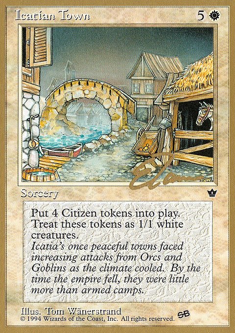 Icatian Town, Pro Tour Collector Set #et15sb, Magic: The Gathering card
