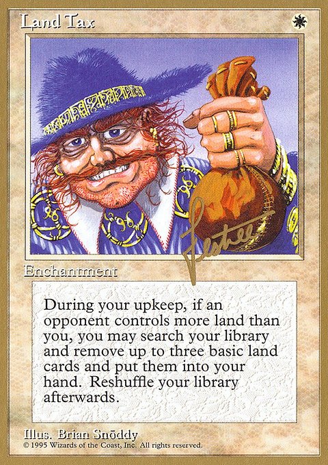 Land Tax, Pro Tour Collector Set #bl34, Magic: The Gathering card