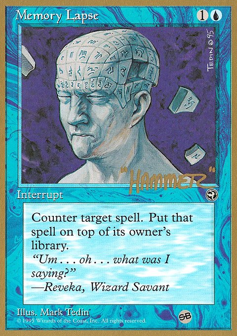 Memory Lapse, Pro Tour Collector Set #shr32bsb, Magic: The Gathering card