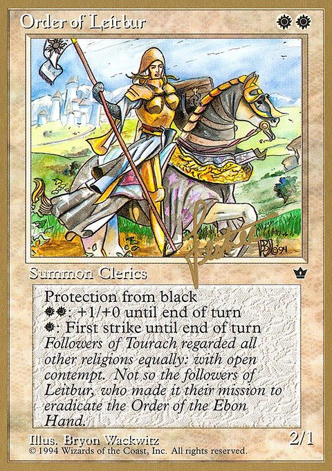 Order of Leitbur, Pro Tour Collector Set #bl16a, Magic: The Gathering card
