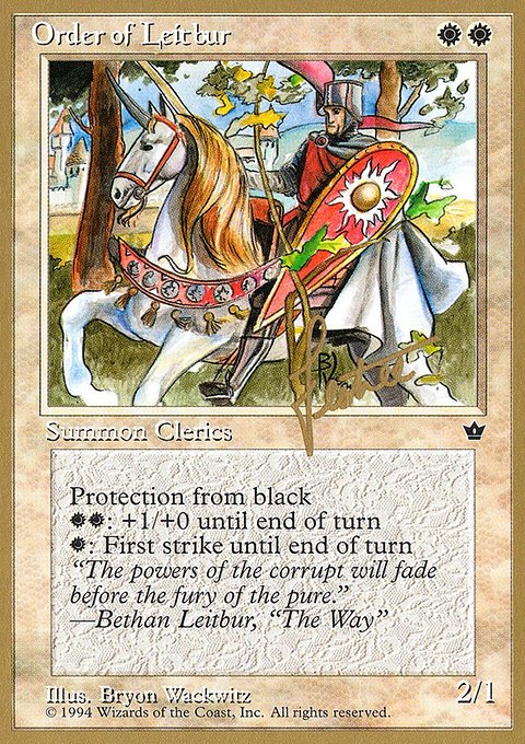 Order of Leitbur, Pro Tour Collector Set #bl16b, Magic: The Gathering card