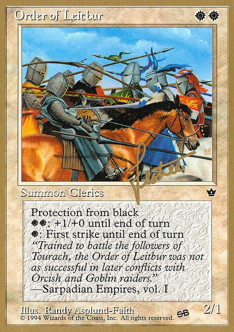 Order of Leitbur, Pro Tour Collector Set #bl16csb, Magic: The Gathering card