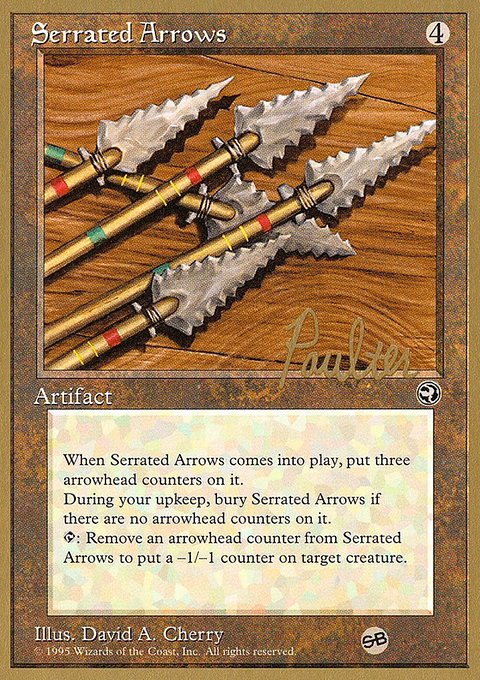 Serrated Arrows, Pro Tour Collector Set #pp110sb, Magic: The Gathering card