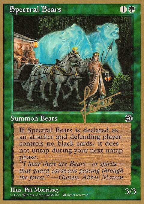 Spectral Bears, Pro Tour Collector Set #bl98, Magic: The Gathering card