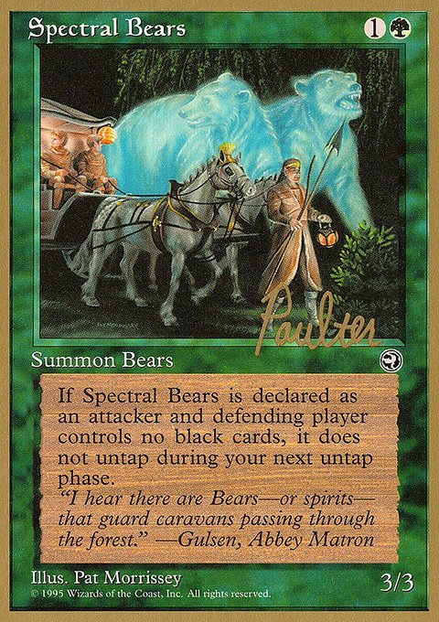 Spectral Bears, Pro Tour Collector Set #pp98, Magic: The Gathering card
