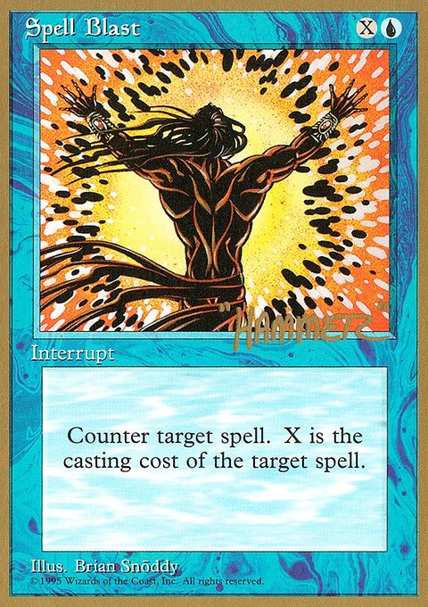 Spell Blast, Pro Tour Collector Set #shr103, Magic: The Gathering card