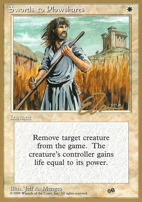 Swords to Plowshares, Pro Tour Collector Set #et52sb, Magic: The Gathering card