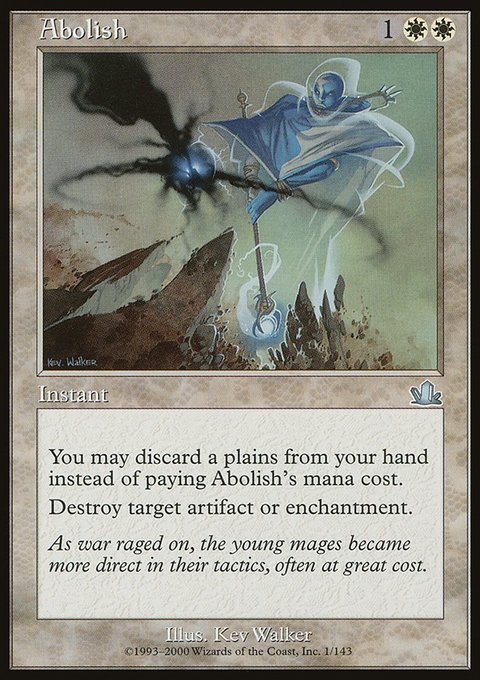 Abolish, Prophecy #1, Magic: The Gathering card
